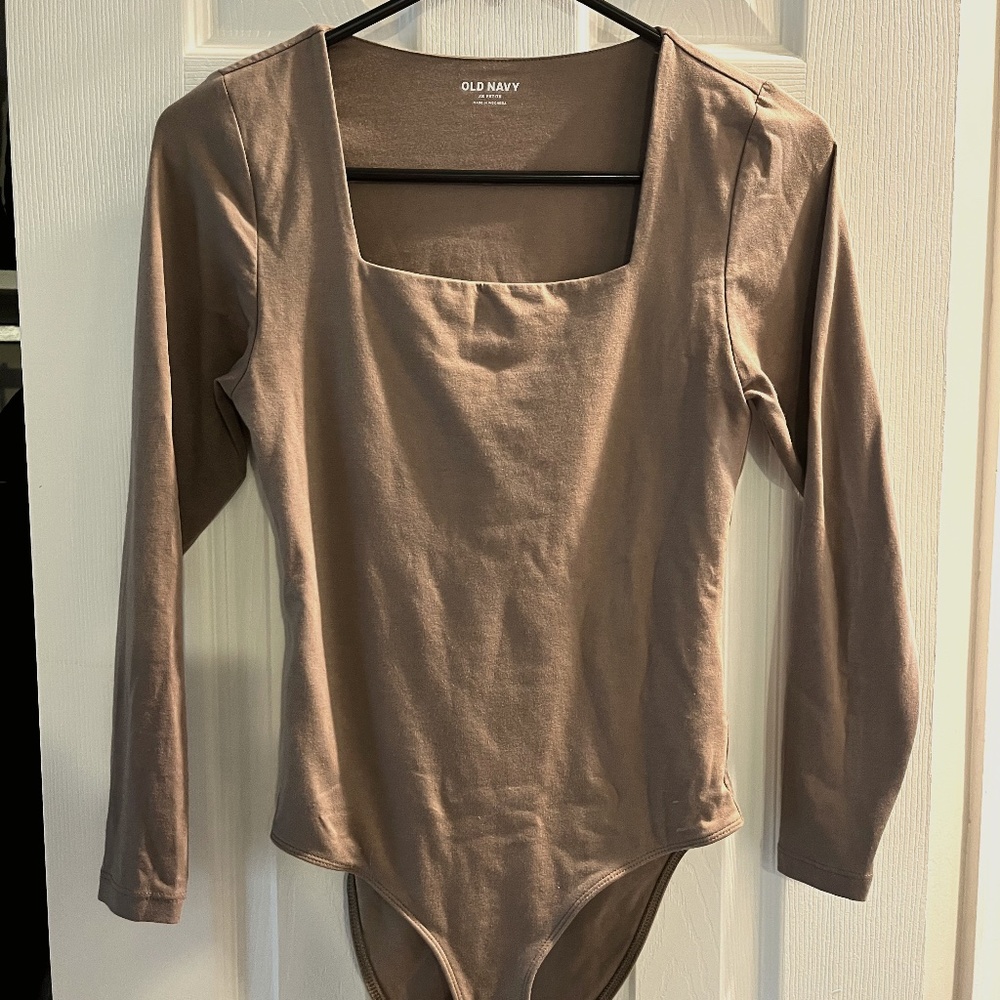 Old Navy light brown cotton bodysuit XS